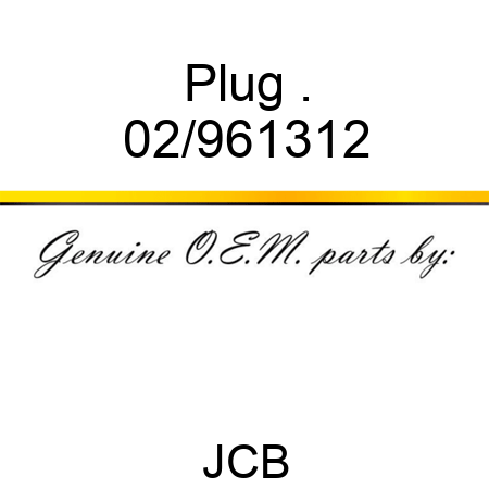 Plug . 02/961312