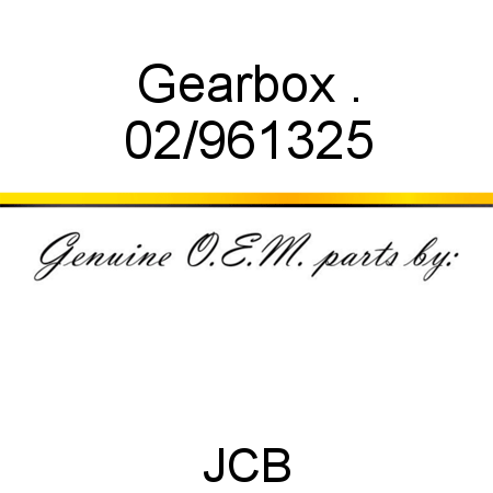 Gearbox, . 02/961325