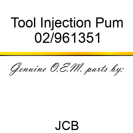 Tool Injection Pum 02/961351