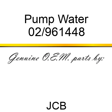 Pump Water 02/961448