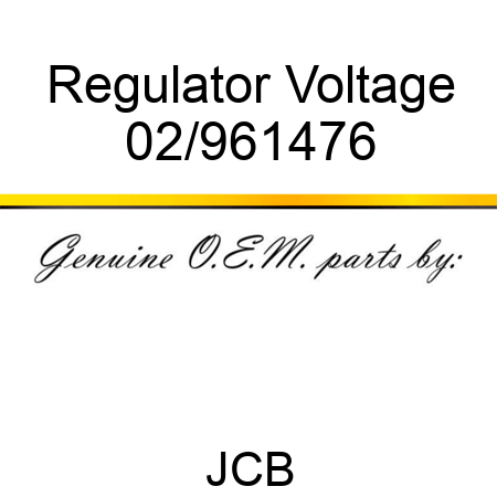 Regulator Voltage 02/961476