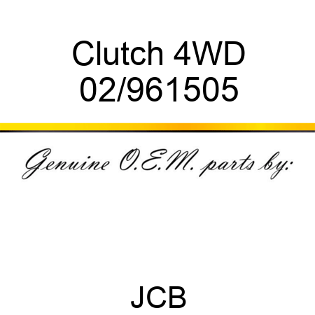 Clutch, 4WD 02/961505