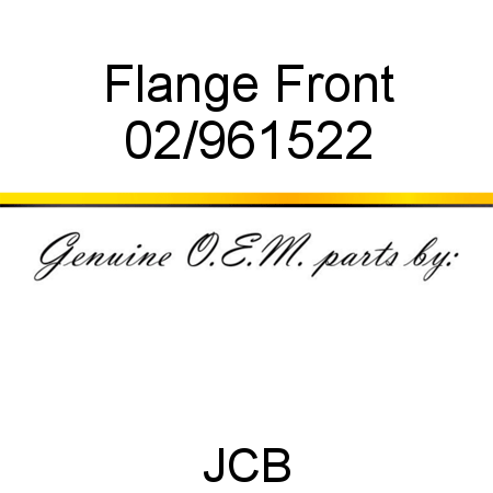 Flange, Front 02/961522