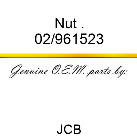 Nut . 02/961523