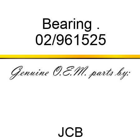 Bearing . 02/961525