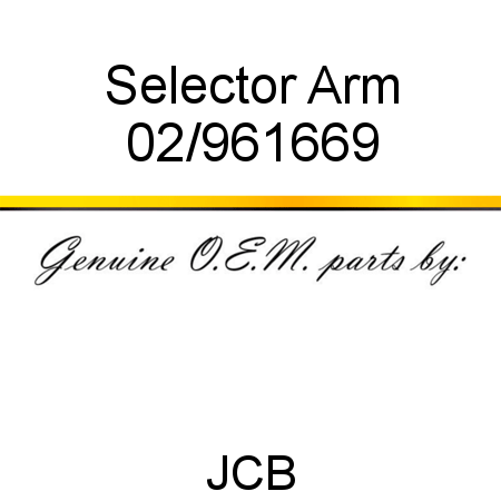 Selector, Arm 02/961669