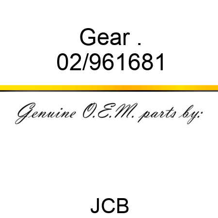 Gear . 02/961681