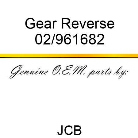 Gear Reverse 02/961682