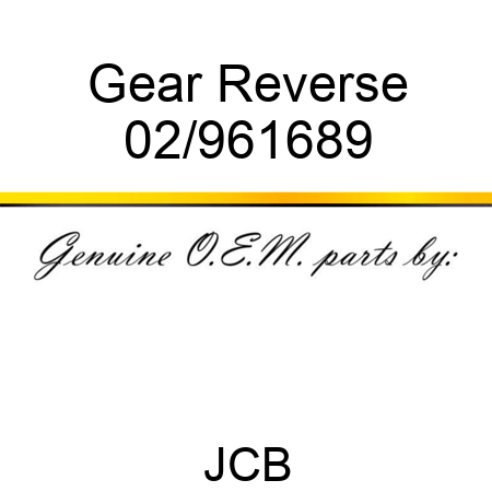 Gear Reverse 02/961689