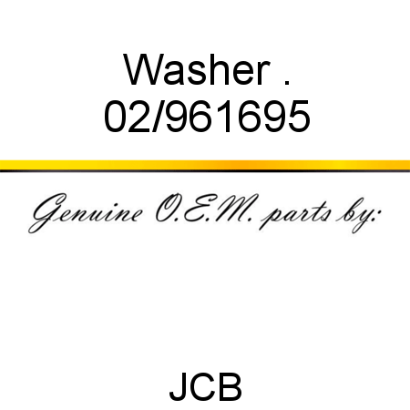 Washer, . 02/961695