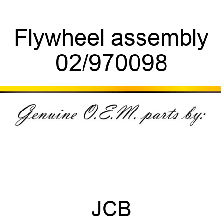 Flywheel assembly 02/970098