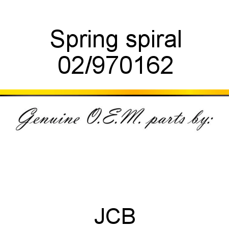 Spring, spiral 02/970162