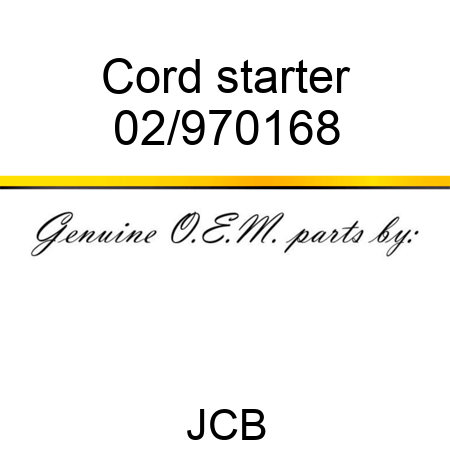 Cord starter 02/970168