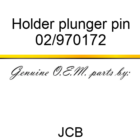 Holder plunger pin 02/970172