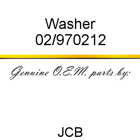 Washer 02/970212