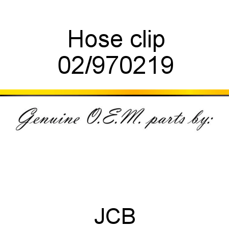 Hose, clip 02/970219