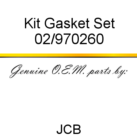 Kit, Gasket Set 02/970260