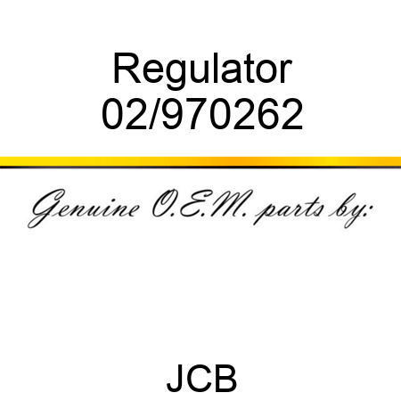 Regulator 02/970262