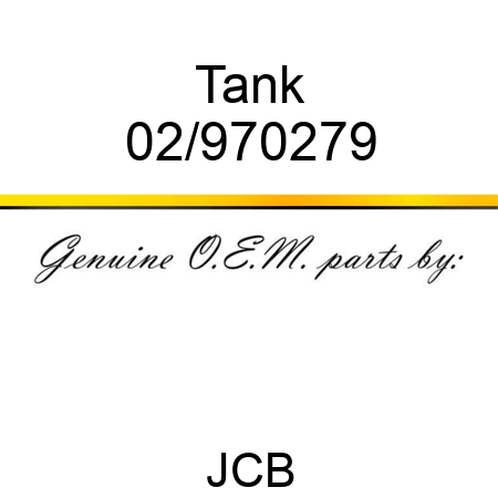 Tank 02/970279