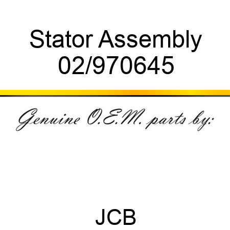 Stator Assembly 02/970645