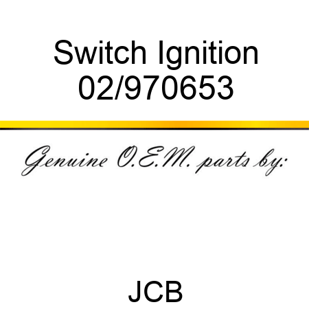 Switch Ignition 02/970653
