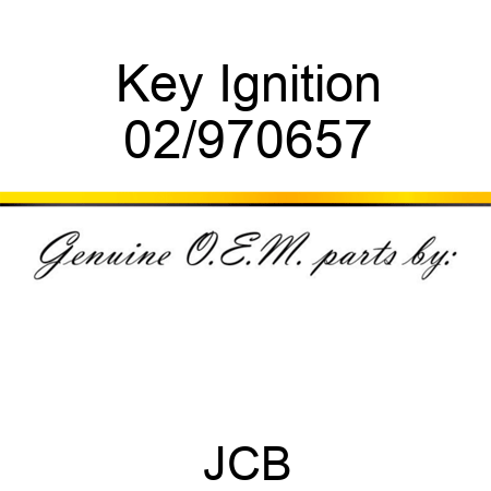 Key Ignition 02/970657