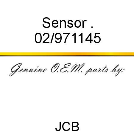 Sensor, . 02/971145