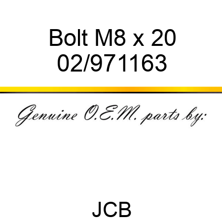 Bolt M8 x 20 02/971163