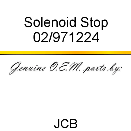 Solenoid, Stop 02/971224