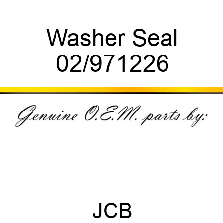Washer Seal 02/971226