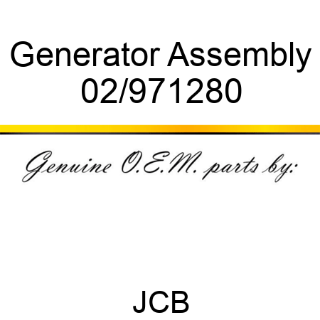 Generator Assembly 02/971280