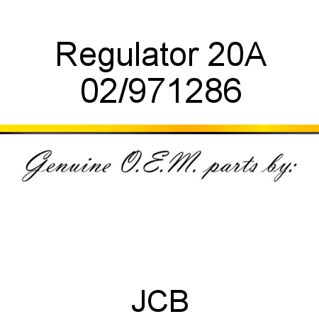 Regulator, 20A 02/971286