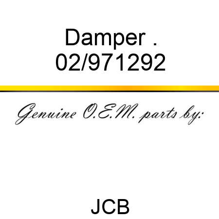 Damper . 02/971292