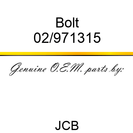 Bolt 02/971315