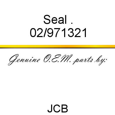 Seal, . 02/971321