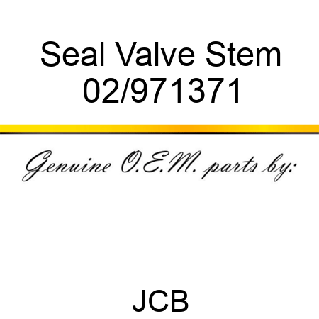 Seal Valve Stem 02/971371