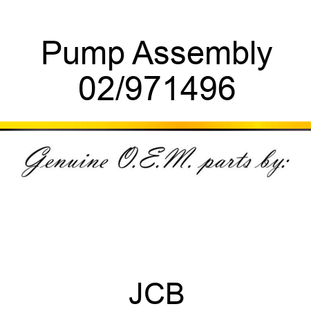 Pump Assembly 02/971496