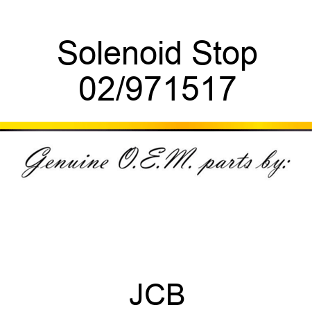 Solenoid Stop 02/971517