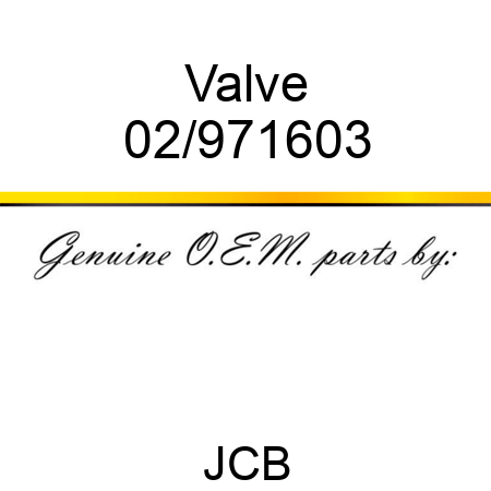 Valve 02/971603