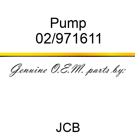 Pump 02/971611