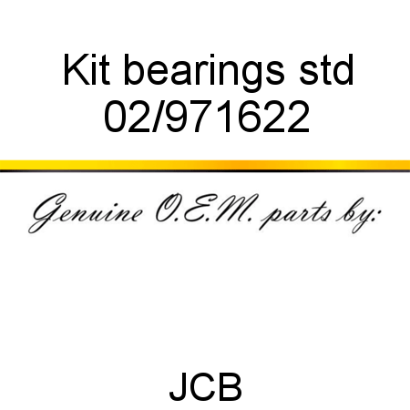 Kit, bearings std 02/971622