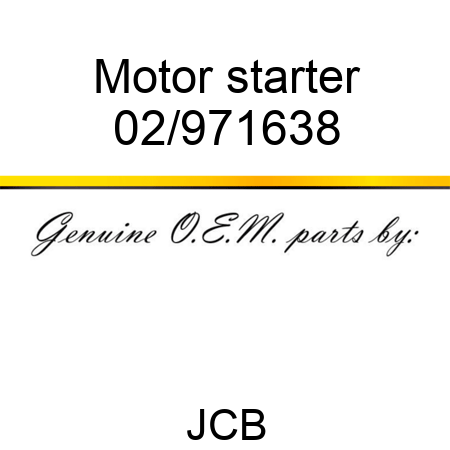Motor starter 02/971638