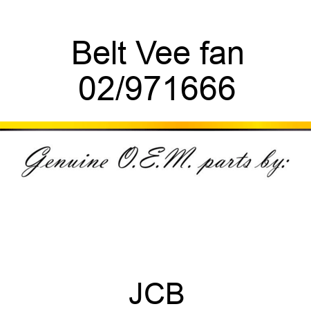 Belt Vee fan 02/971666