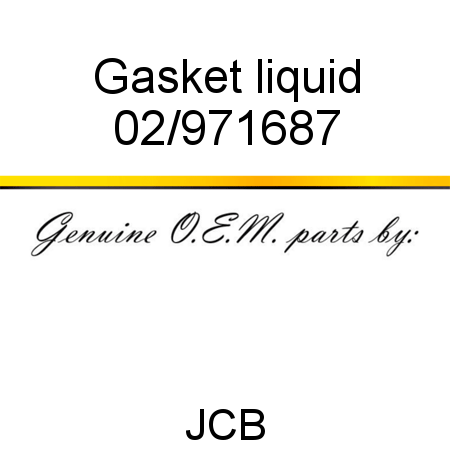 Gasket, liquid 02/971687