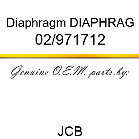 Diaphragm DIAPHRAG 02/971712