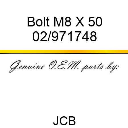 Bolt M8 X 50 02/971748