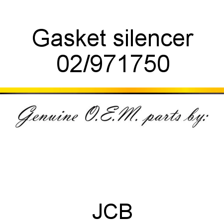 Gasket, silencer 02/971750