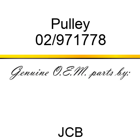 Pulley 02/971778