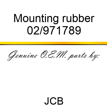 Mounting rubber 02/971789