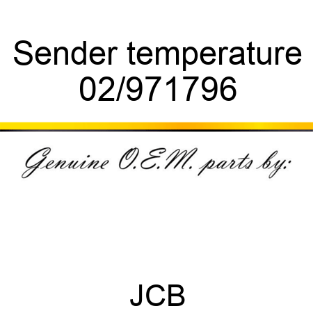 Sender temperature 02/971796